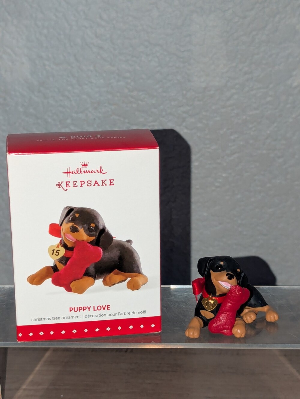 Hallmark Keepsake 2015 Puppy Love Ornament Doberman 25th Series